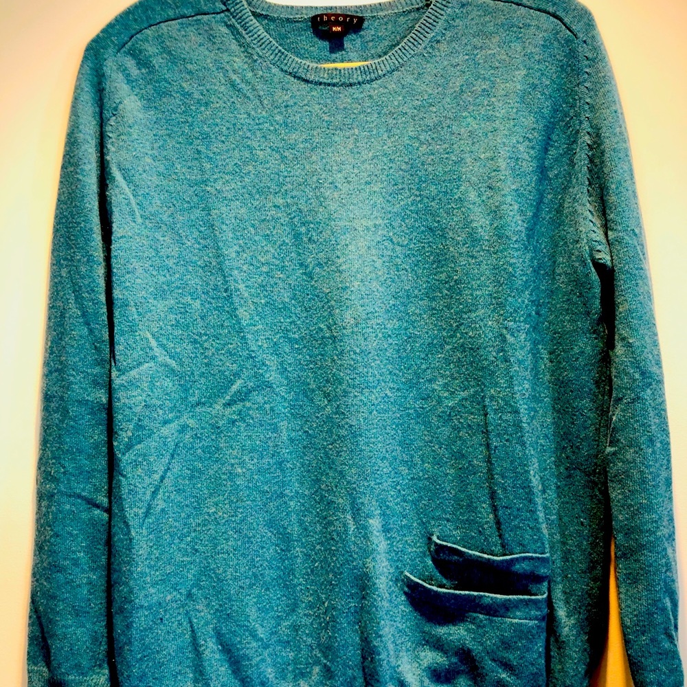 Theory Wool and Cashmere Sweater with Pocket